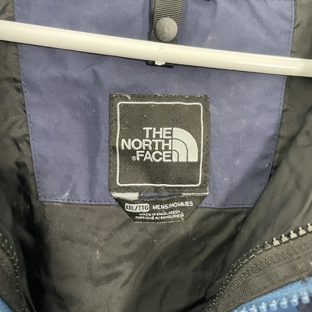 The North Face Jacket Mens 2XL Blue Hooded Waterproof Windbreaker Rain Shell
